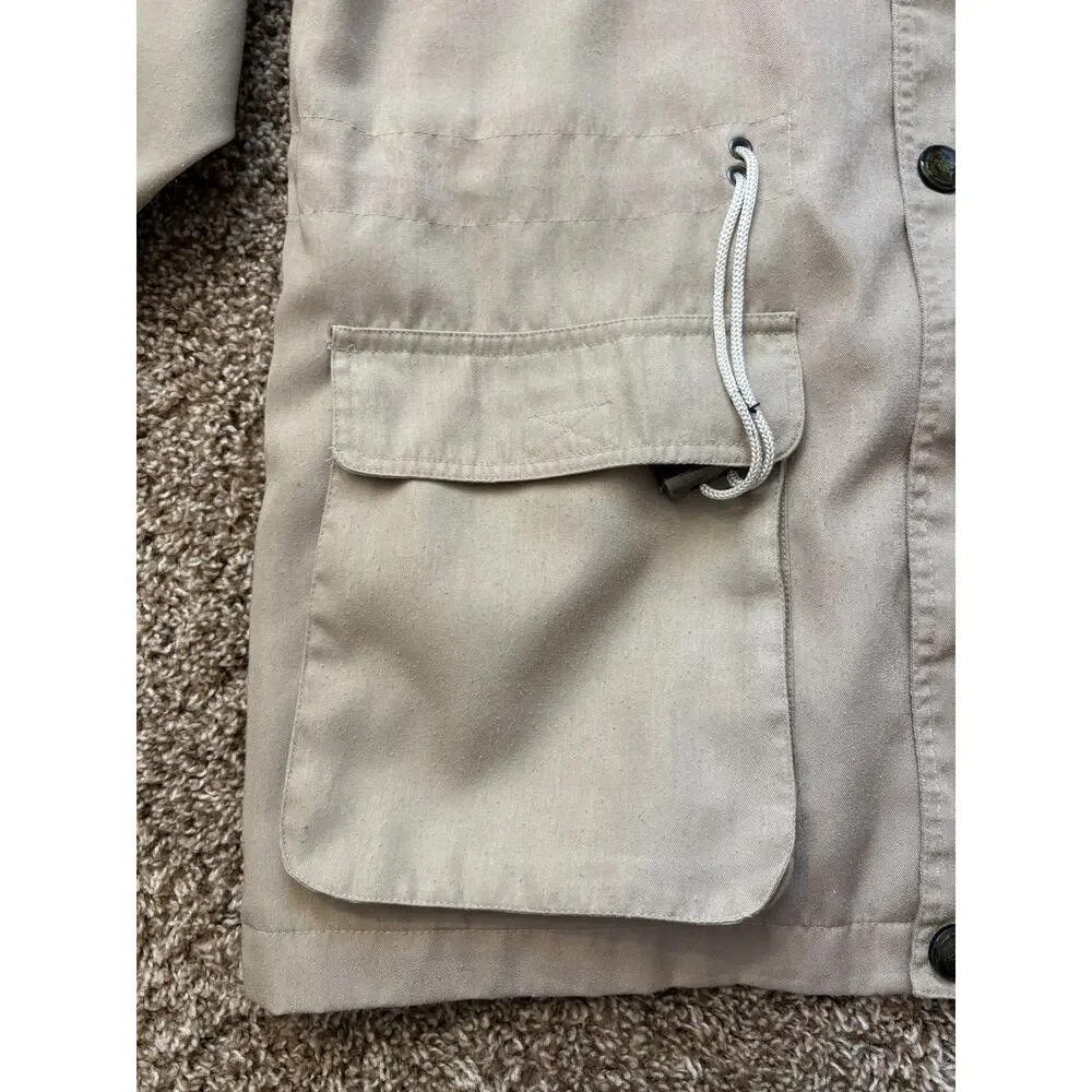 Vintage Nike Premier Utility Field Jacket w/ Hoodie Mens Size XL Tan